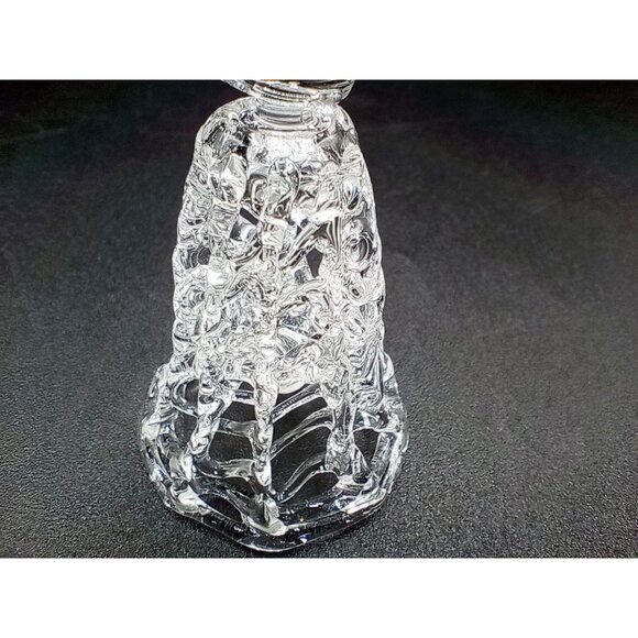 Art Glass Bell Blue Bird Topper Hand Blown Vintage Decorative Collectible 3.5" - Picture 13 of 13